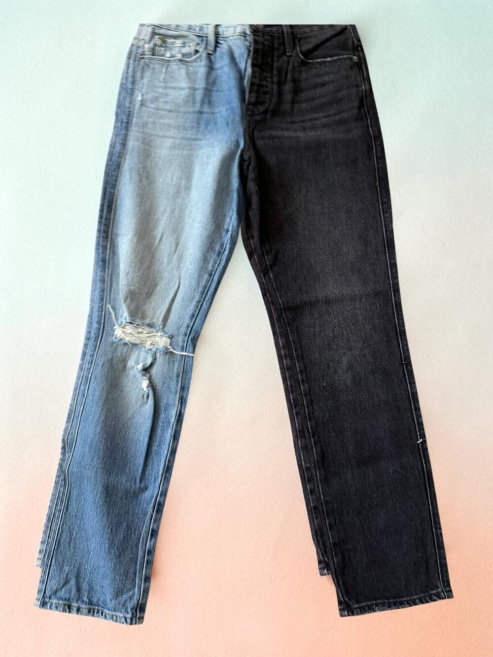 FRAME Le Sylvie Slender Straight Blue Black Jeans Size 26
